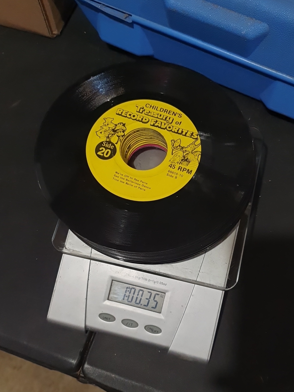 Childrens Record Favorites 45 RPM Vinyl Singles - Yellow Label